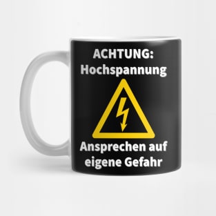 Hochspannung Elektriker unter Strom Fun Sprüche Mug